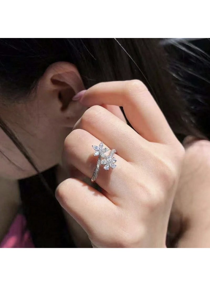 ڤيا خاتم زهرة نسائي فاخر بتصميم أنيق وناعم - Image 2